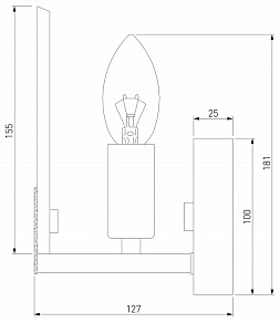 Бра Eurosvet Marble 60158/1 латунь