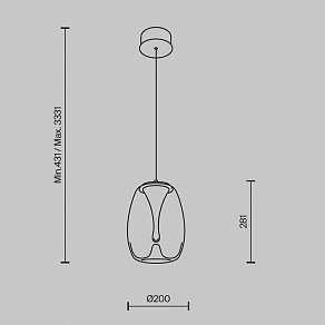 Подвесной светильник Maytoni Splash MOD282PL-L8G3K