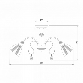 Люстра на штанге Eurosvet Floranse 30155/8 античная бронза