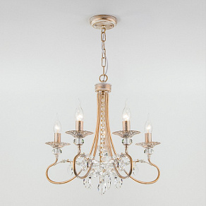 Подвесная люстра Eurosvet Alexandria 60057/5 белый с золотом