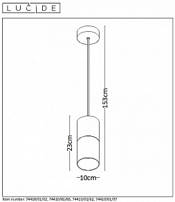 Подвесной светильник Lucide Zino 74410/01/02