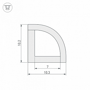 Профиль Arlight WPH-KANT-H10-2000 OPAL 023301