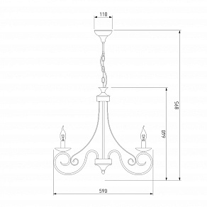 Подвесная люстра Eurosvet Provence 22404/8 черный с золотом