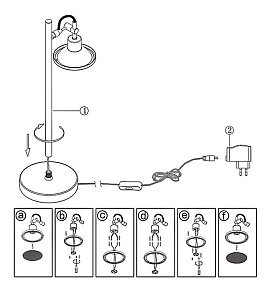 Настольная лампа офисная Globo Aaron 56953-1T