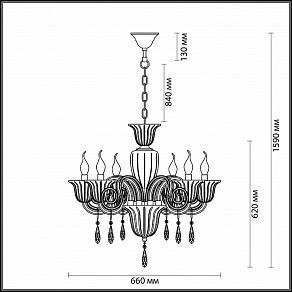 Подвесная люстра Odeon Light Ninfea 3950/6