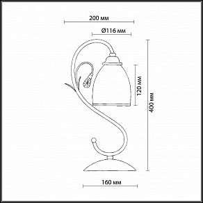 Настольная лампа декоративная Odeon Light Mida 2242/1T