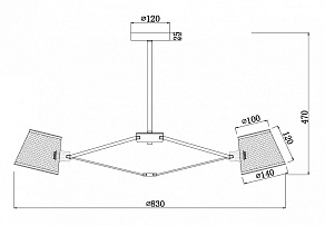 Люстра на штанге Freya Gino FR5108PL-08CH