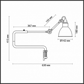 Бра Odeon Light Arta 4126/1WB