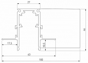 Соединитель угловой L-образный для треков встраиваемых Elektrostandard Slim Magnetic a067509