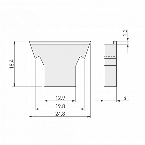 Заглушка для профиля Arlight KLUS 027735