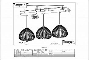 Подвесной светильник Eglo ПРОМО Clevedon 49142
