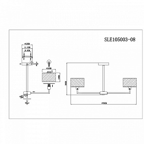 Люстра на штанге EVOLUCE Belge SLE105003-08