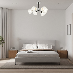 Люстра на штанге Arte Milano Napoli-329007 329007/3+3 CR.BK