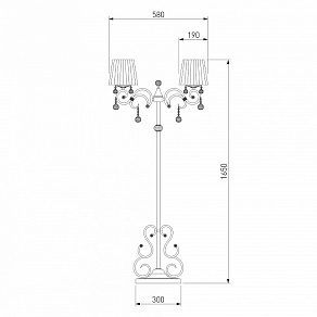 Торшер Eurosvet Ivin 12075/3F белый Strotskis