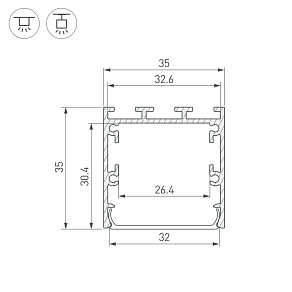 Профиль накладной Arlight LINE-M 054171