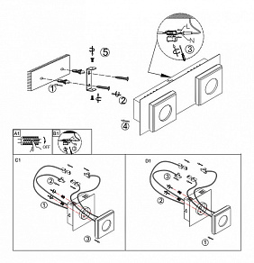Накладной светильник Globo Cayman 49208-2