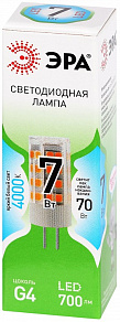 Лампа светодиодная Эра Green Line G4 7Вт 4000K LED G4-JC-7W-840-12V GL