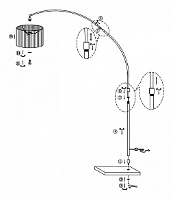 Торшер Globo La Nube 58226