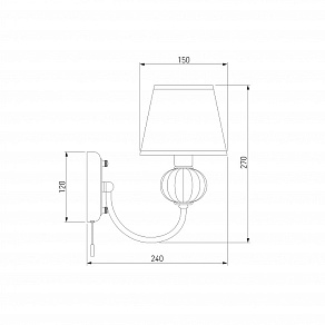 Бра Eurosvet Mella 60072/1 золото