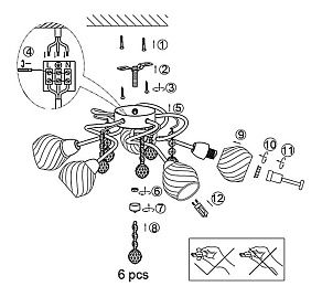 Потолочная люстра Globo Kordula 56644-5