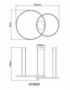 Потолочная люстра Globo Coco 67300H