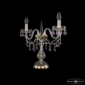 Настольная лампа декоративная Bohemia Ivele Crystal 1410 1410L/2/141-39 G V7010