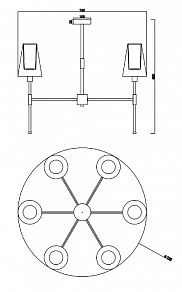 Люстра на штанге Freya Tida FR5196PL-06CH
