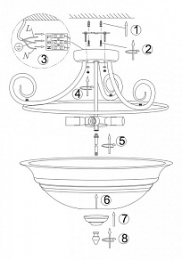 Светильник на штанге Globo Toledo 6896-5