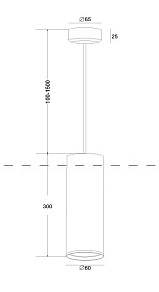 Подвесной светильник Maytoni Focus Design P038PL-01G