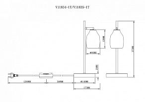 Настольная лампа офисная Moderli Adalina V11835-1T