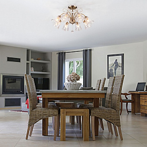 Люстра на штанге Eurosvet Norene 30157/8 античная бронза