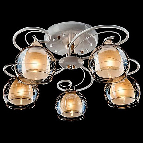 Люстра на штанге Eurosvet 70205 70205/5 золото/белый