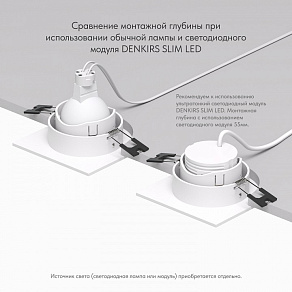 Встраиваемый светильник Denkirs DK3020WW DK3071-WH
