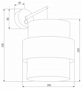 Бра TK Lighting Calisto 5955 Calisto Black