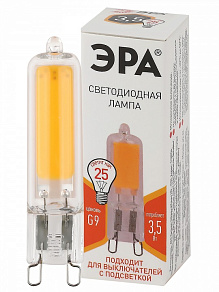 Лампа светодиодная Эра  G9 3.5Вт 2700K LED JCD-3,5W-GL-827-G9