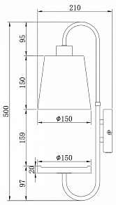 Бра с полкой Escada Aspen 582/1A