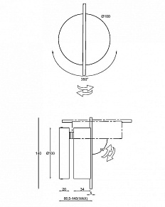 Бра Maytoni Nuance MOD180WL-L4B3K