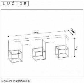 Накладной светильник Lucide Rixt 21120/03/30