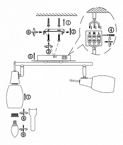 Бра Globo Gillian 54983-2