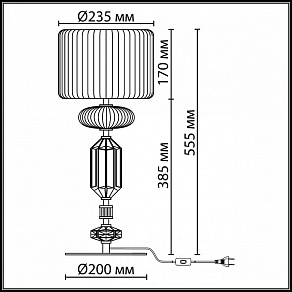 Настольная лампа декоративная Odeon Light Terra 5414/2TA