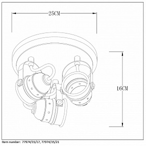 Спот Lucide Cigal 77974/15/17