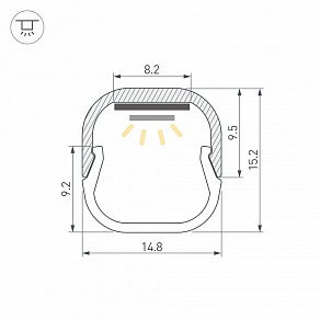 Профиль накладной Arlight LINE 061083