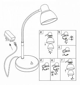 Настольная лампа офисная Globo Pixie 24183