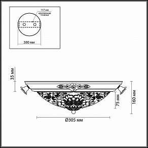 Накладной светильник Odeon Light Bone 2692/3C