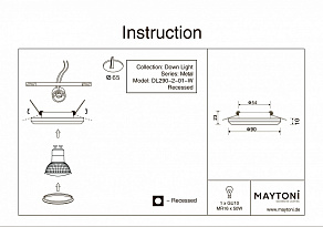 Встраиваемый светильник Maytoni Metal DL290-2-01-W