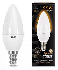 Лампа светодиодная Gauss 1031 E14 9.5Вт 3000K 103101110