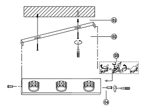 Бра Globo Amur 49350-3W