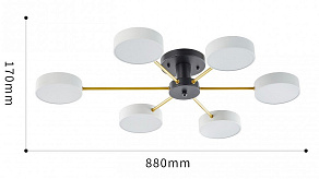 Потолочная люстра Arte Milano Ferrara 252006/6 Bk/Wh