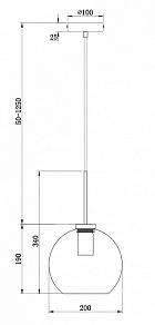Подвесной светильник Freya Bravis FR8005PL-01BS