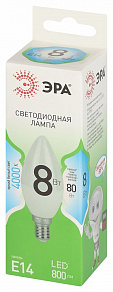 Лампа светодиодная Эра Green Line E14 8Вт 4000K LED B35-8W-840-E14 GL